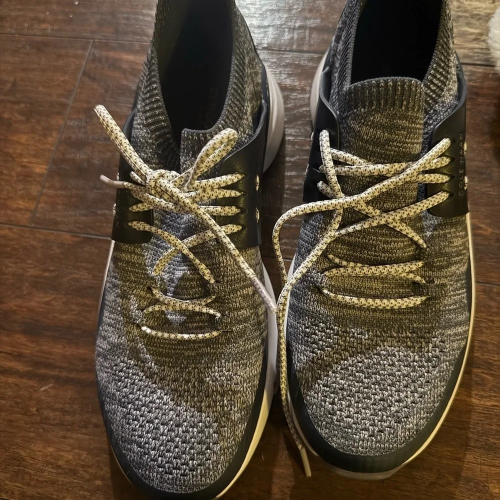 Cole Haan Black and Gray Knit Sneakers